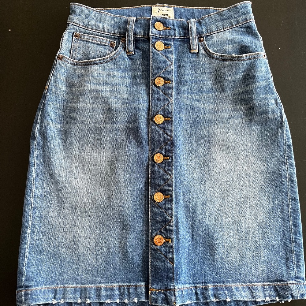 J Crew Denim Skirt